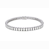 Tennis Bracelet Emerald Cut 13.36cts - 14K White Gold