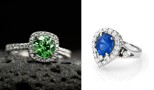 Crafting the Perfect Engagement Ring: Emerald vs Sapphire Halo Designs - Finest 4C's