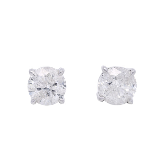 Diamonds Studs Earrings Round Shape