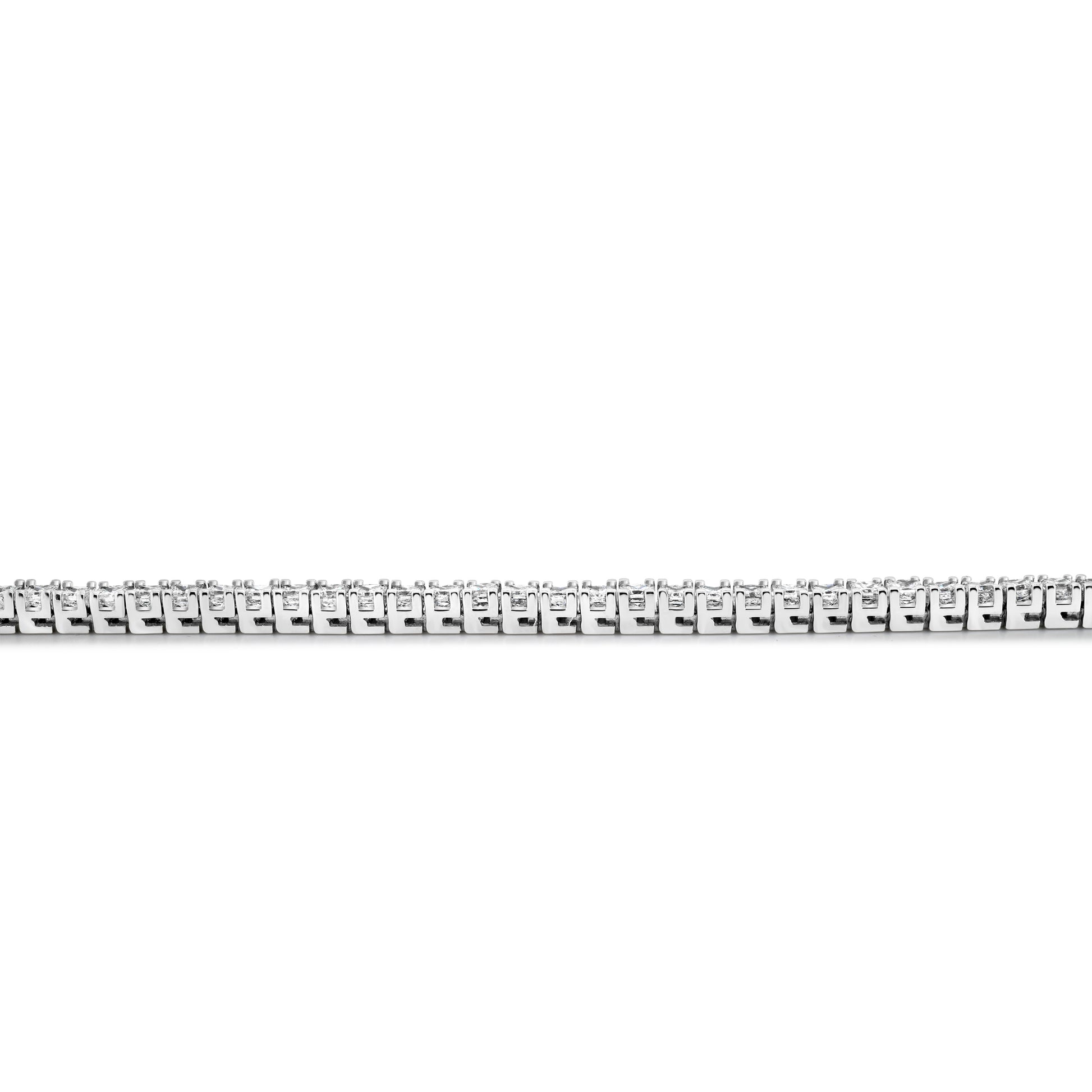 Tennis Bracelet Princess Cut 9.02ct - 18k White Gold