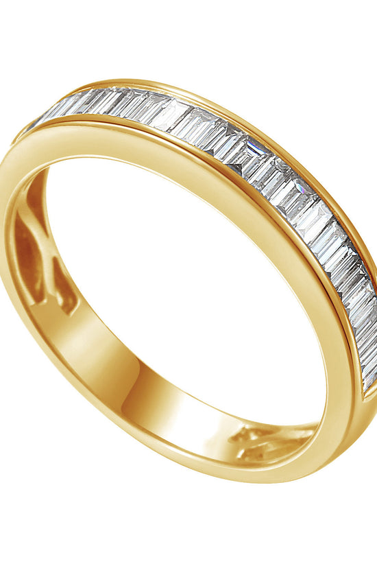 Baguette Cut Diamond Channel Set Half Eternity Ring