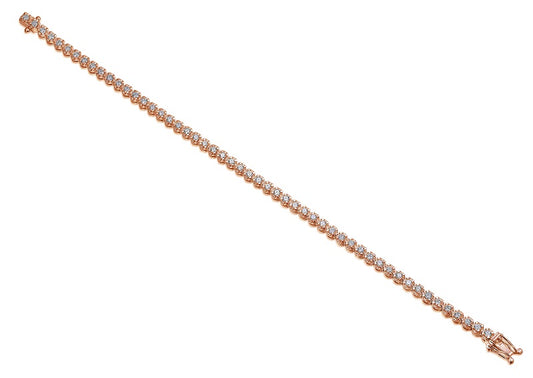 Claw Set Round Brilliant Cut Diamond Bracelet