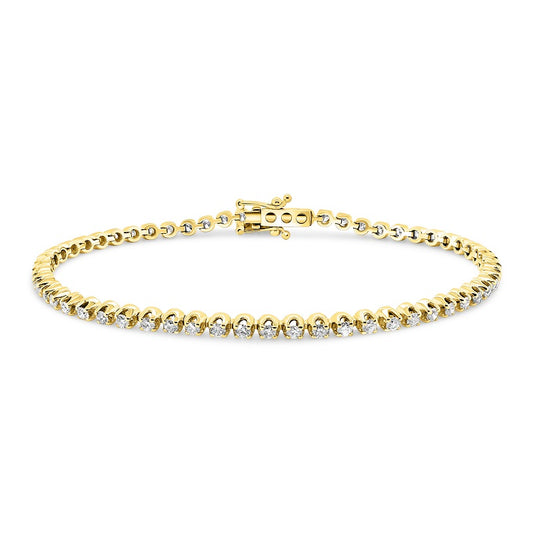 Crown 4 Claw Diamond Tennis Bracelet