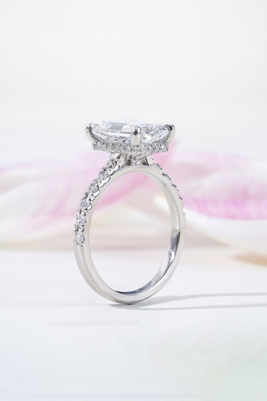 Falak Radiant-Cut Lab-Grown Diamond Solitaire Ring in Platinum