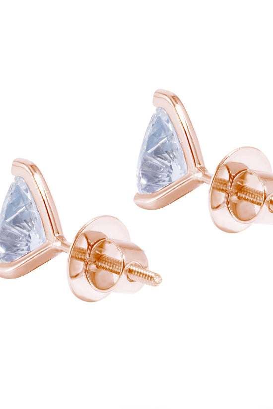 Pear Stud Earrings  in Martini Setting- GIA/IGI certified