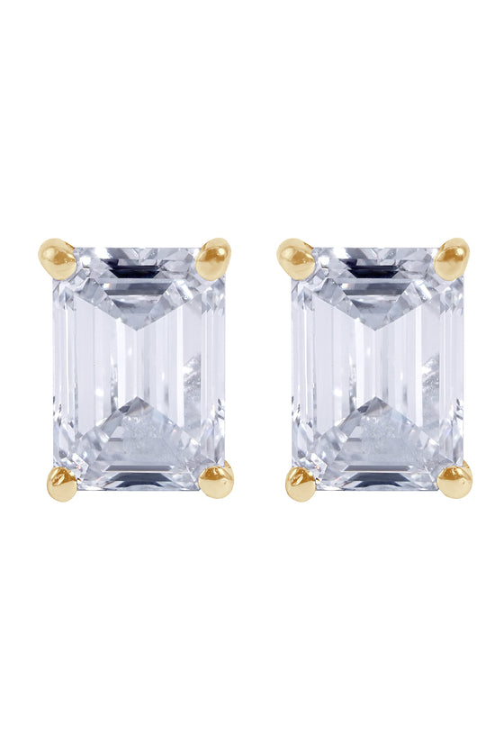 Emerald Stud Earrings  in Martini Setting- GIA/IGI certified
