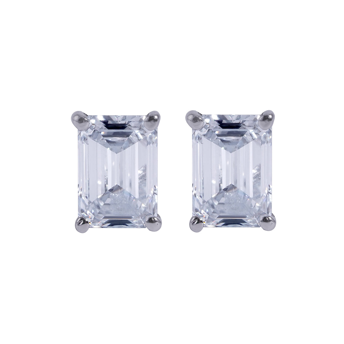 Emerald Stud Earrings  in Martini Setting- GIA/IGI certified