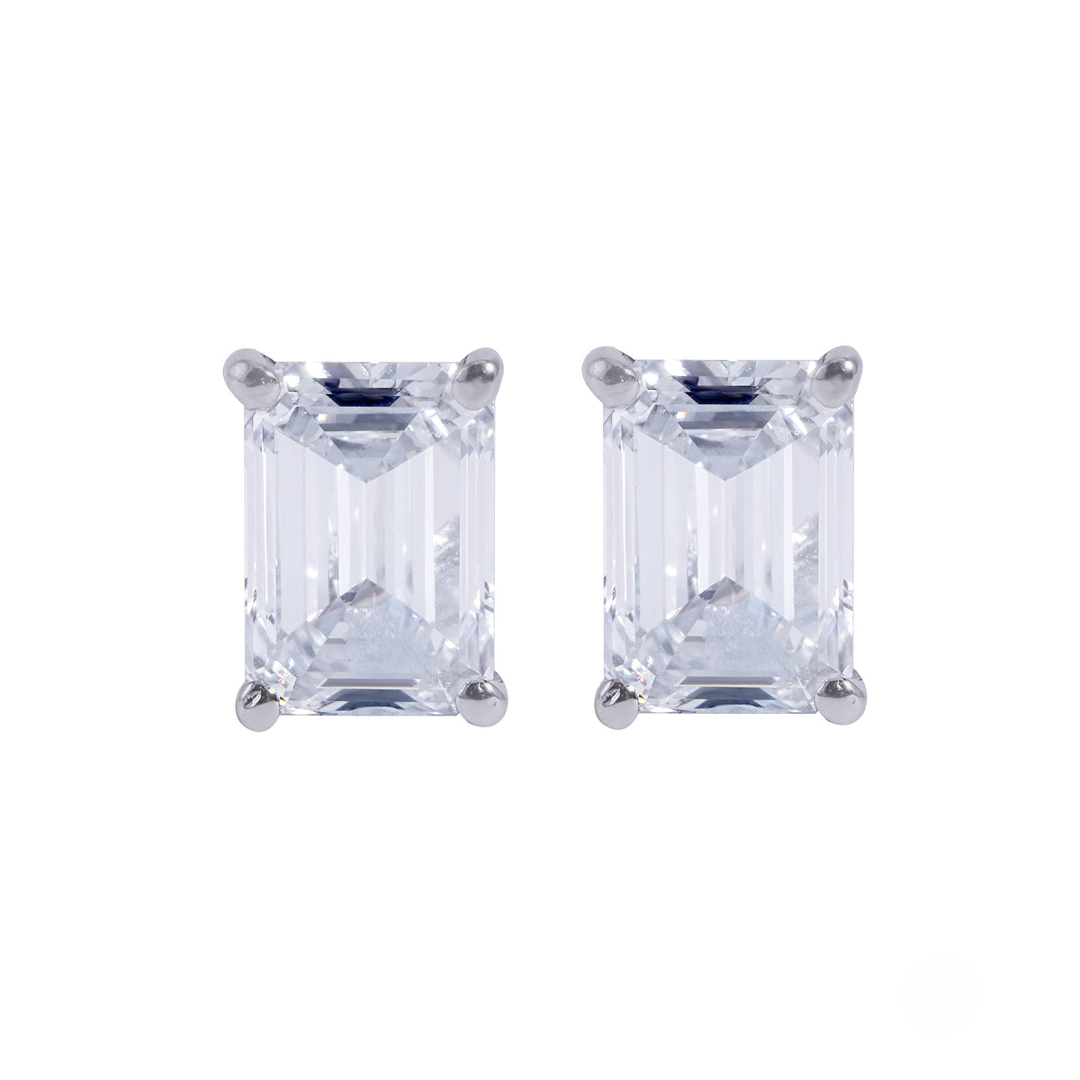 Emerald Stud Earrings  in Martini Setting- GIA/IGI certified