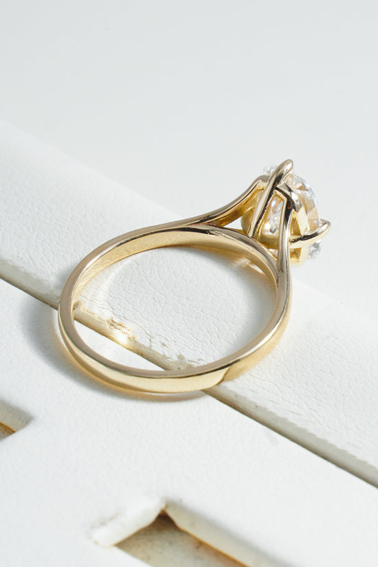 Tasnim 2ct Elongated Cushion Lab-Grown Diamond Engagement Ring in 18K Yellow Gold