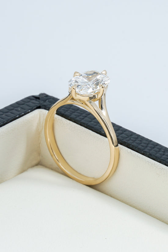 Tasnim 2ct Elongated Cushion Lab-Grown Diamond Engagement Ring in 18K Yellow Gold