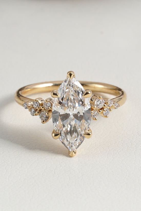 Aislinn Marquise Solitaire with Cluster