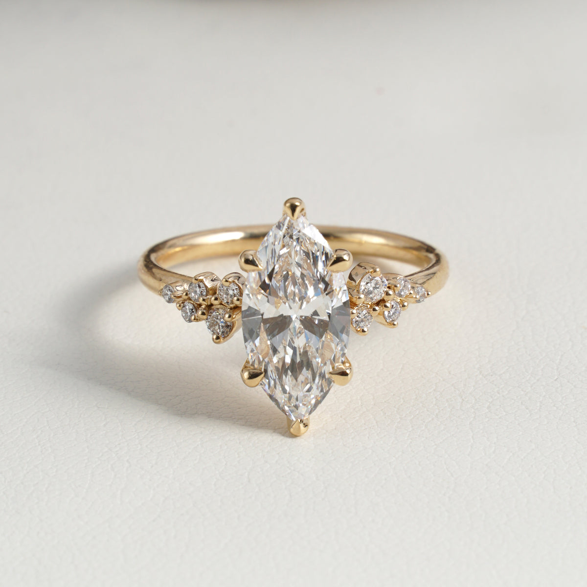 Aislinn Marquise Solitaire with Cluster