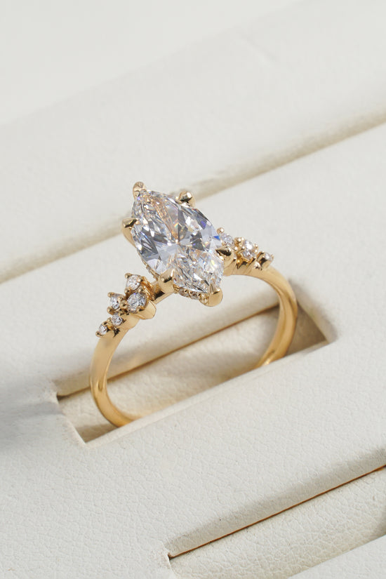 Aislinn Marquise Solitaire with Cluster