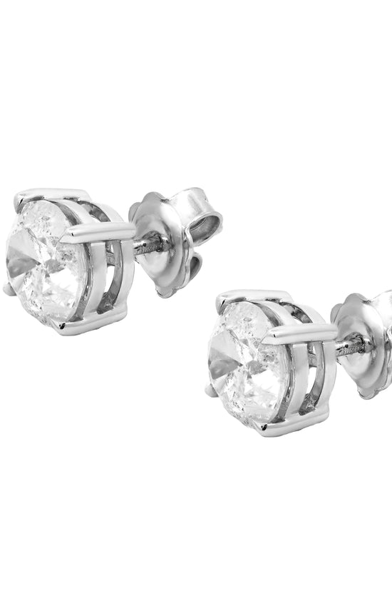 Diamond Stud Earrings Round Brilliant Cut in Basket Setting- GIA/IGI certified