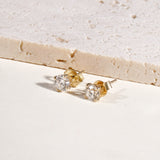 Round Diamond Stud Earrings in 9K Yellow Gold