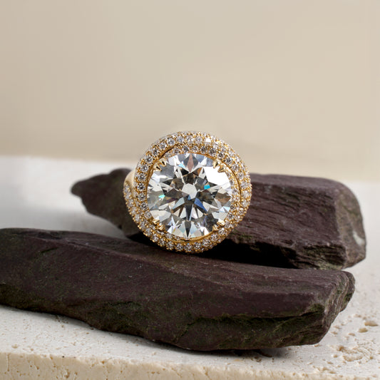 Sienna Round Brilliant-Cut Lab-Grown Diamond Ring in 18K Gold