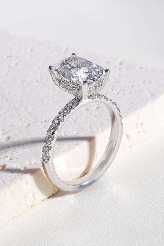 Rumi Cushion-Cut Lab-Grown Diamond Solitaire Ring in Platinum