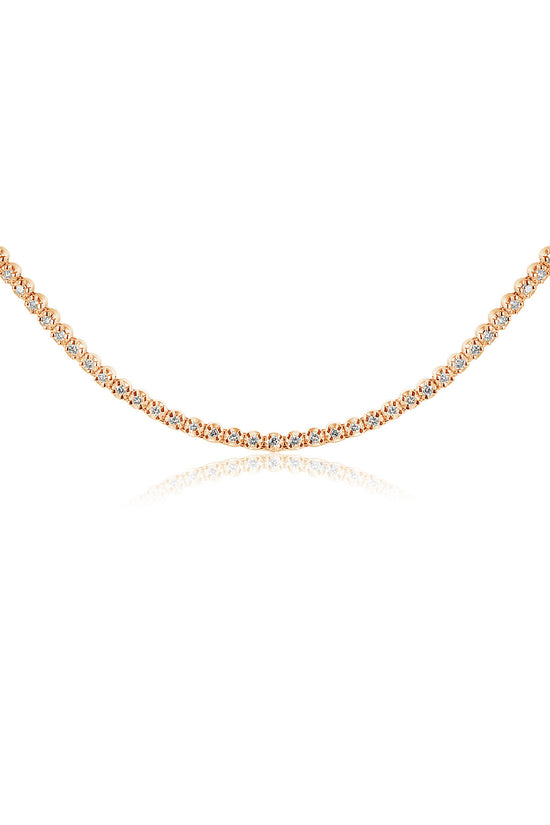 Micro Set Diamond Tennis Necklace