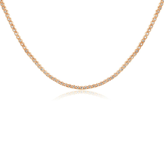 Micro Set Diamond Tennis Necklace