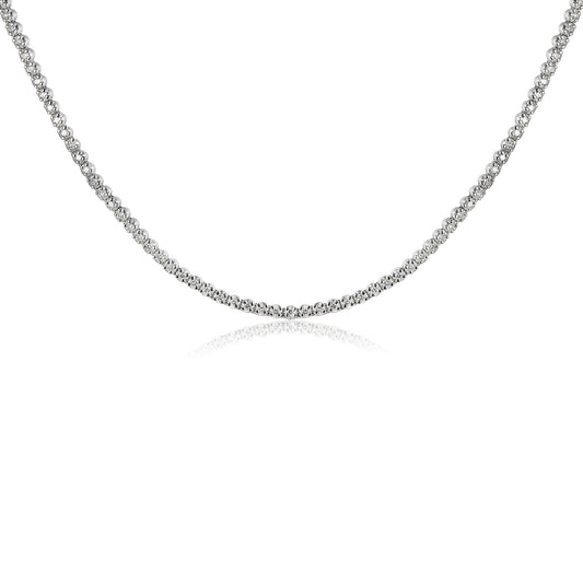 Micro Set Diamond Tennis Necklace