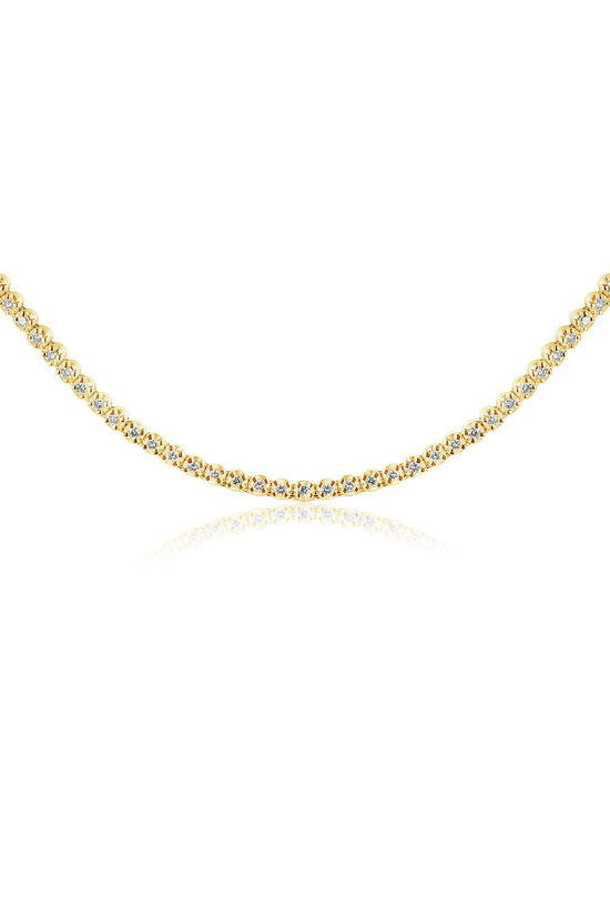 Micro Set Diamond Tennis Necklace