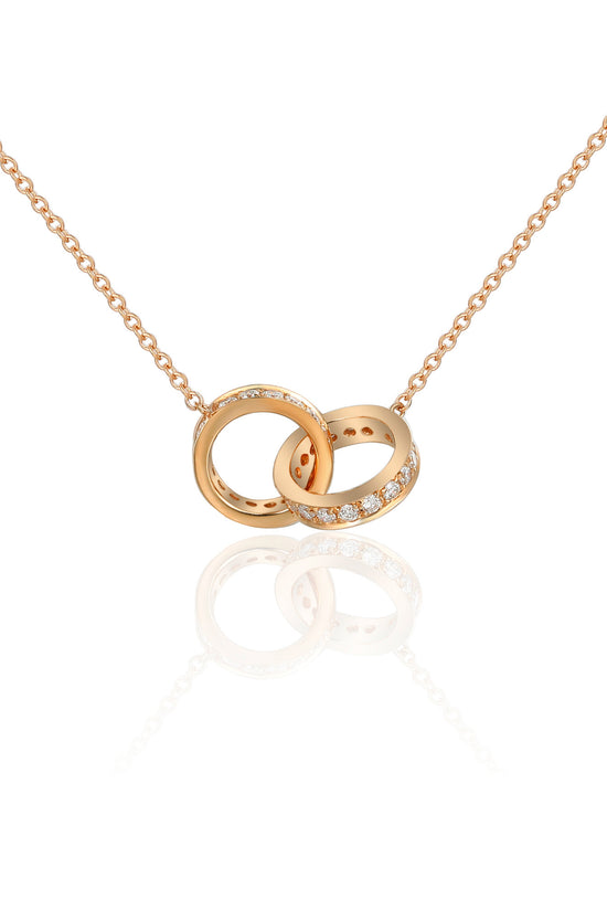 Micro Set Double Circle Diamond Necklace