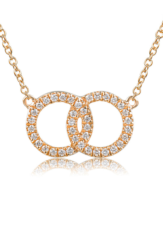 Micro Set Double Circle Diamond Necklace
