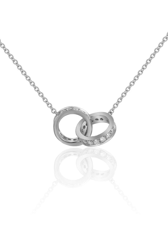 Micro Set Double Circle Diamond Necklace