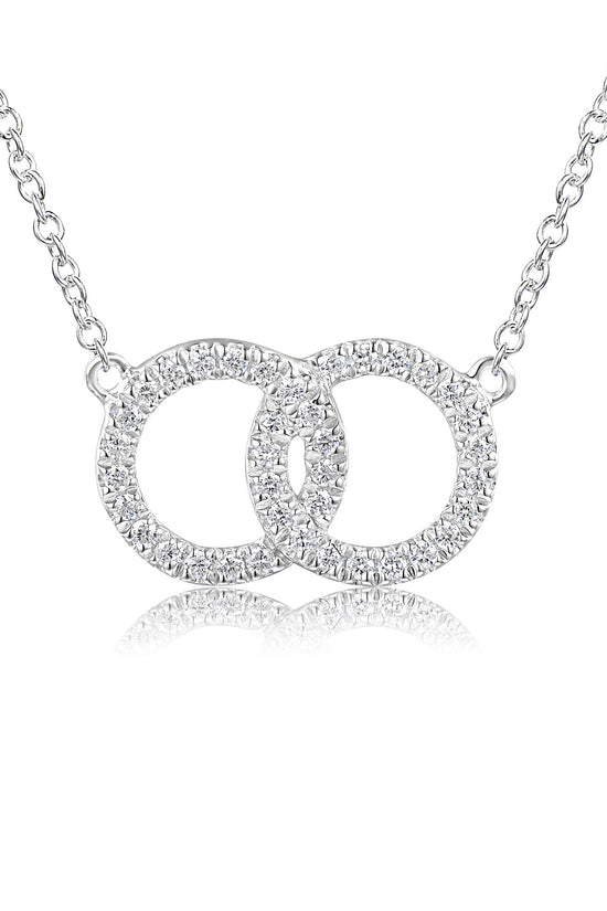 Micro Set Double Circle Diamond Necklace