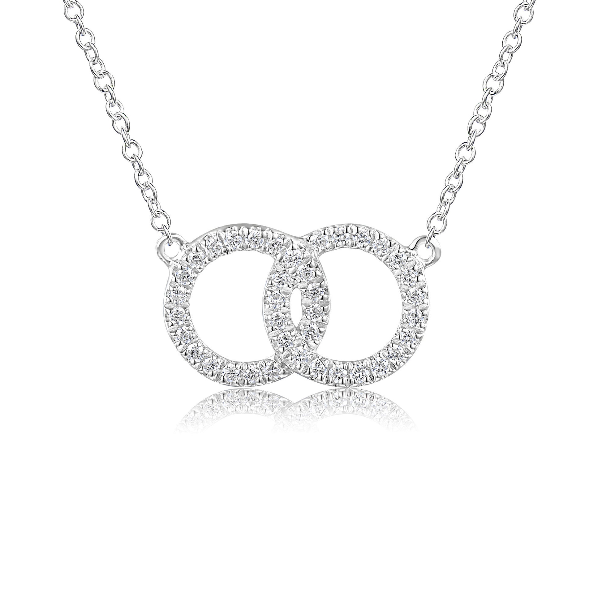 Micro Set Double Circle Diamond Necklace