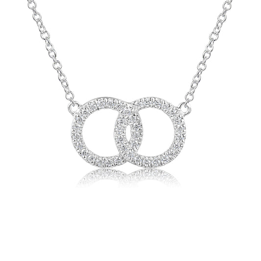 Micro Set Double Circle Diamond Necklace