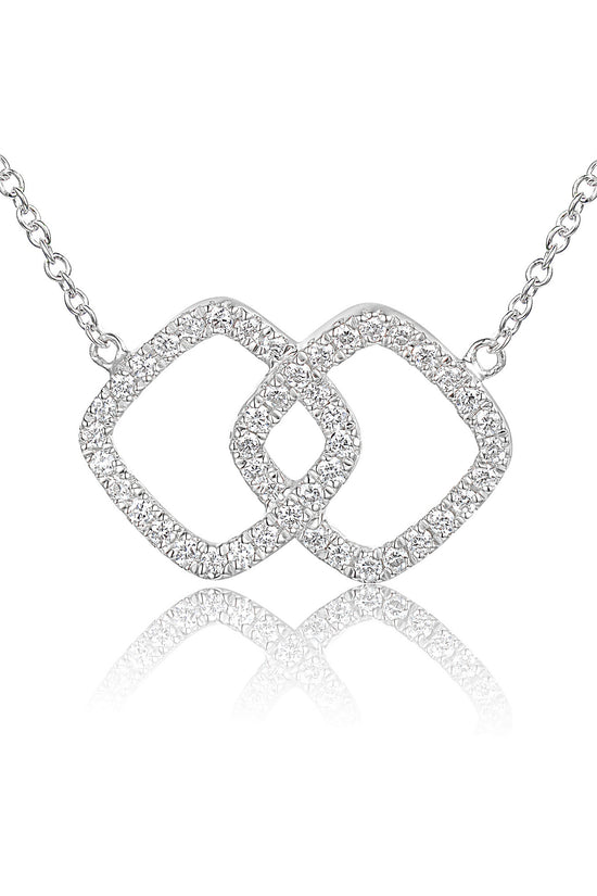 Micro Set Double Circle Diamond Necklace