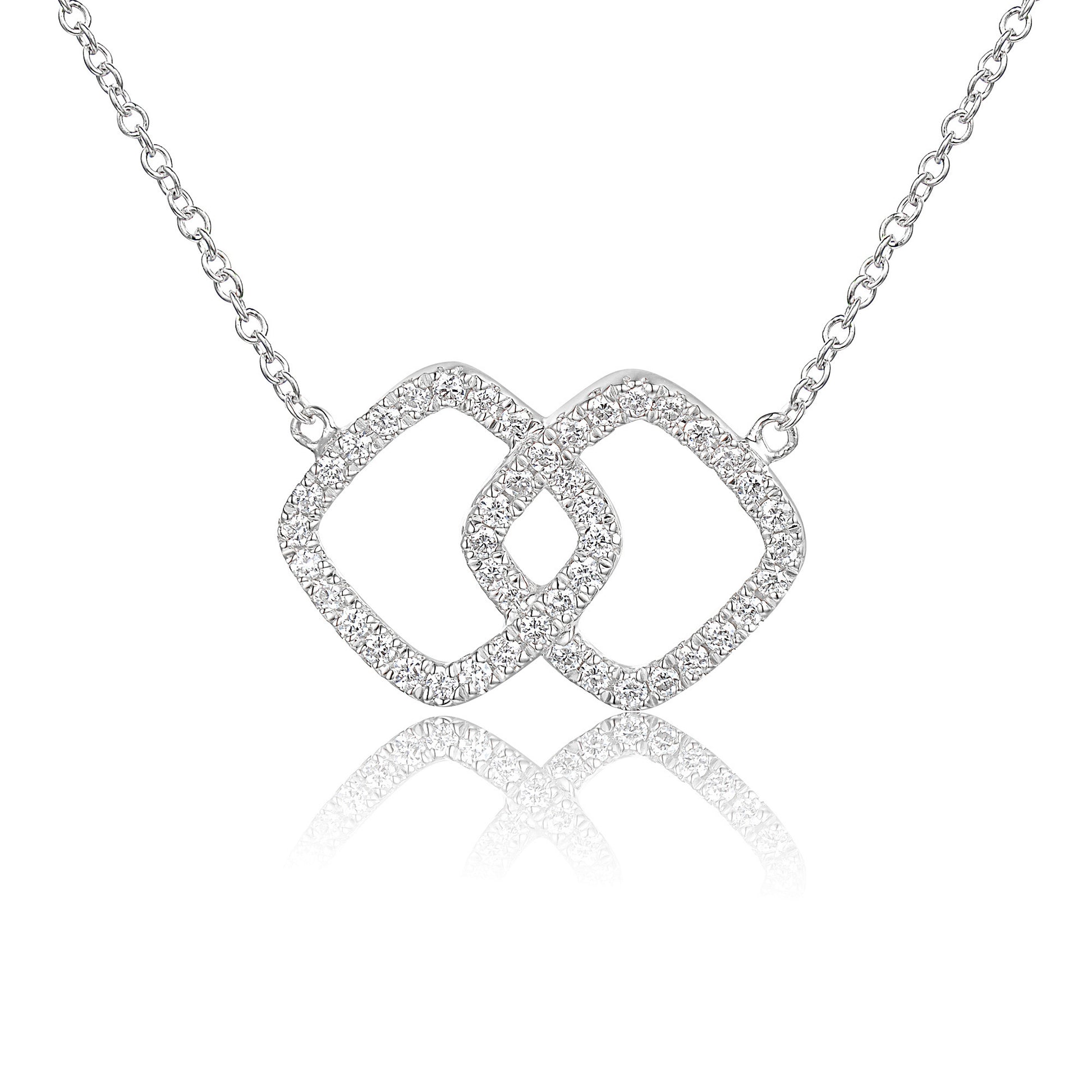 Micro Set Double Circle Diamond Necklace