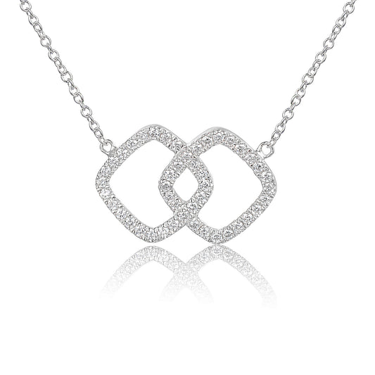 Micro Set Double Circle Diamond Necklace