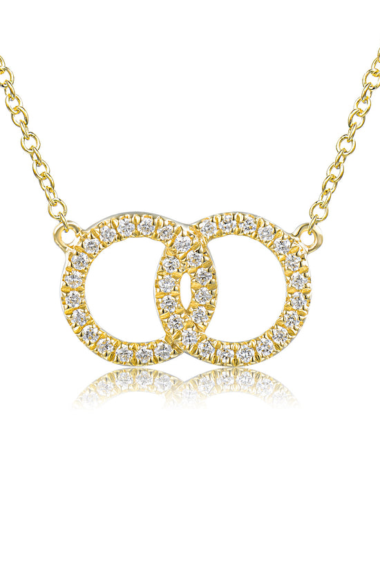 Micro Set Double Circle Diamond Necklace
