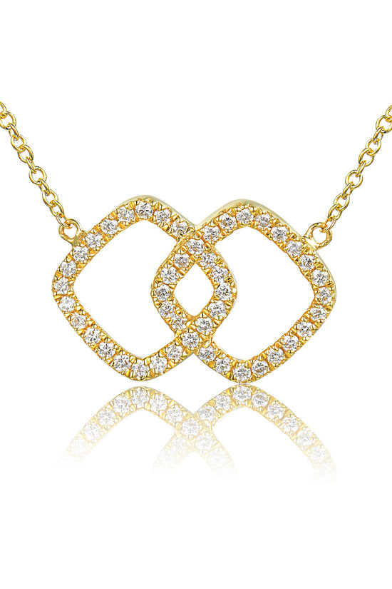 Micro Set Double Circle Diamond Necklace