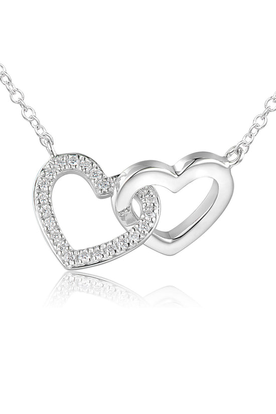 Micro Set Double Heart Diamond Necklace