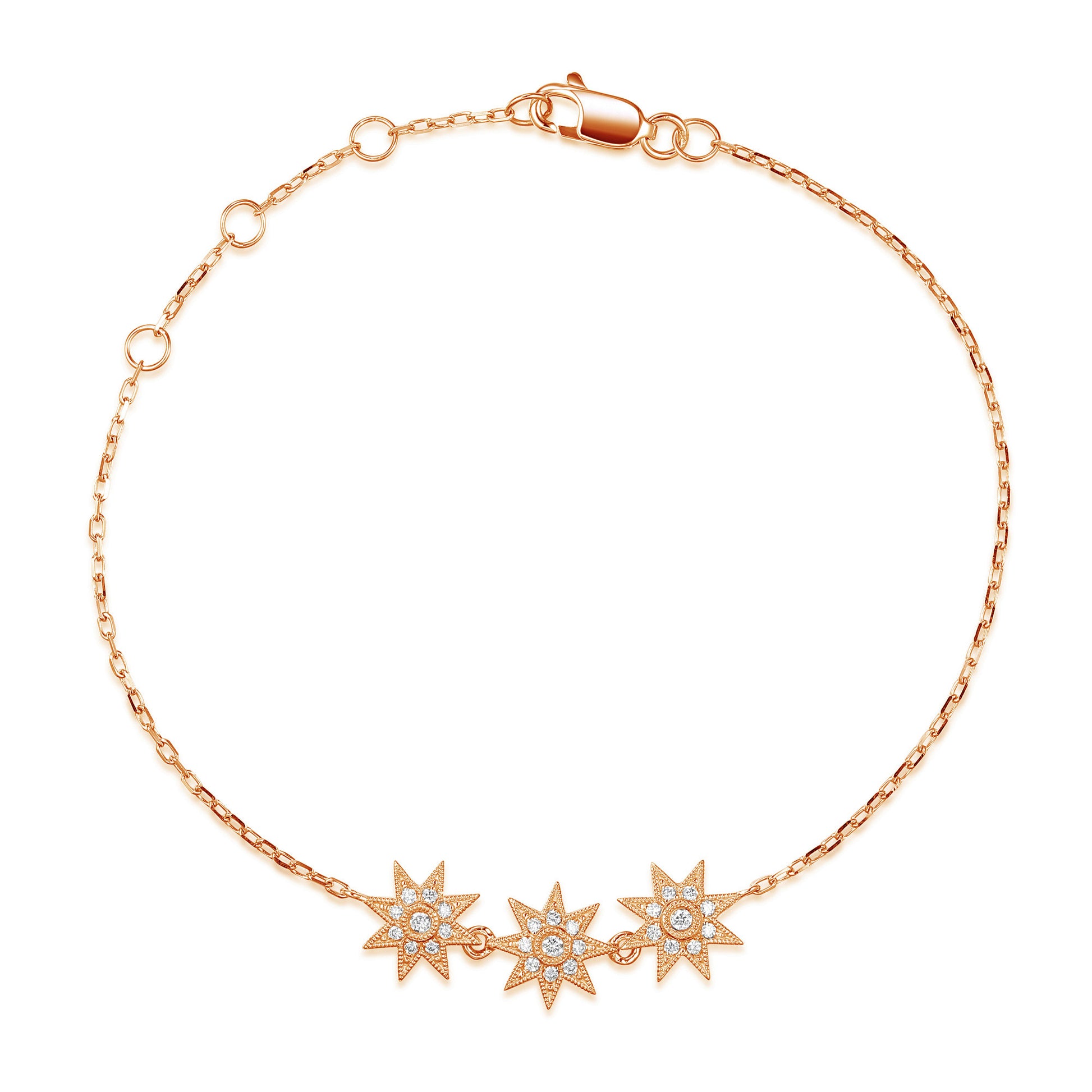 Micro Set Round Brilliant Cut Diamond Assorted Bracelet