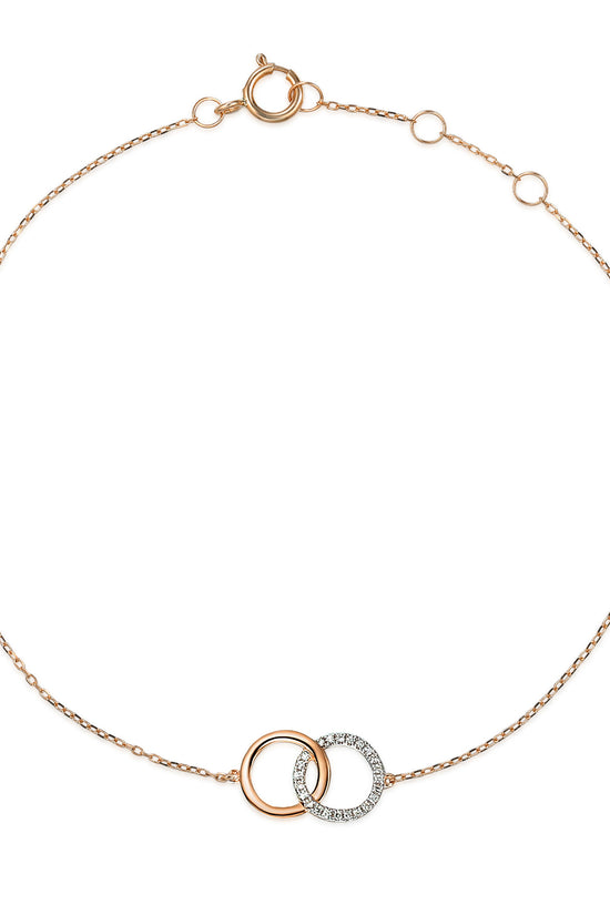 Micro Set Round Brilliant Cut Diamond Circle Bracelet