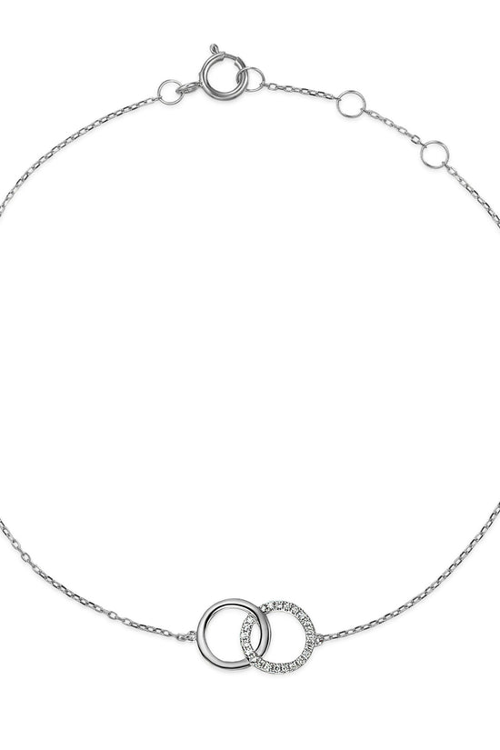 Micro Set Round Brilliant Cut Diamond Circle Bracelet