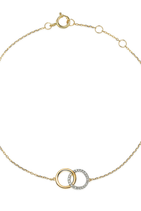 Micro Set Round Brilliant Cut Diamond Circle Bracelet