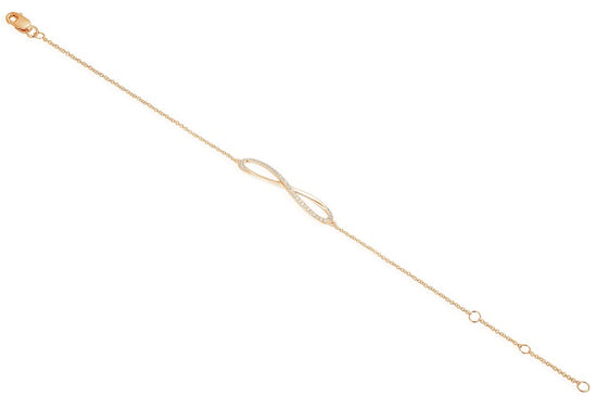 Micro Set Round Brilliant Cut Diamond Infinity Bracelet