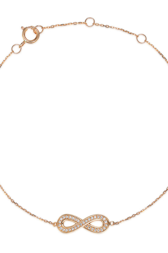 Micro Set Round Brilliant Cut Diamond Infinity Bracelet