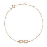 Micro Set Round Brilliant Cut Diamond Infinity Bracelet