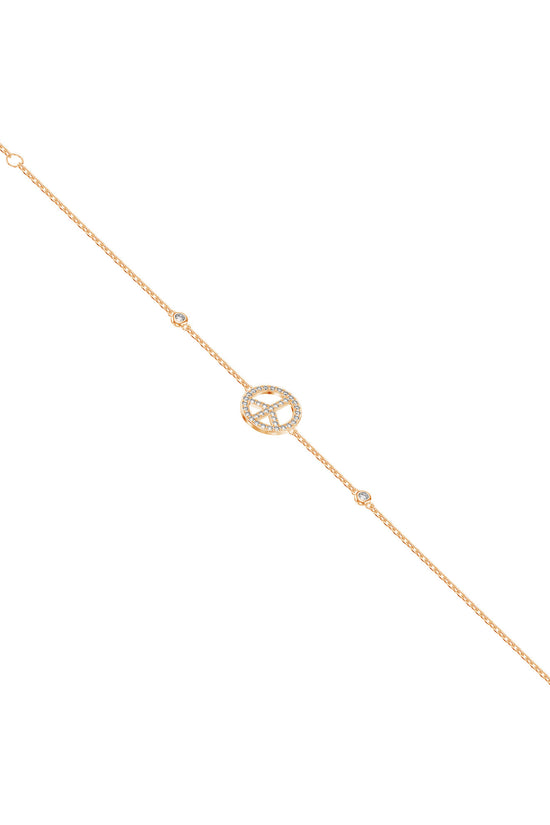 Micro Set Round Brilliant Cut Diamond Infinity Bracelet