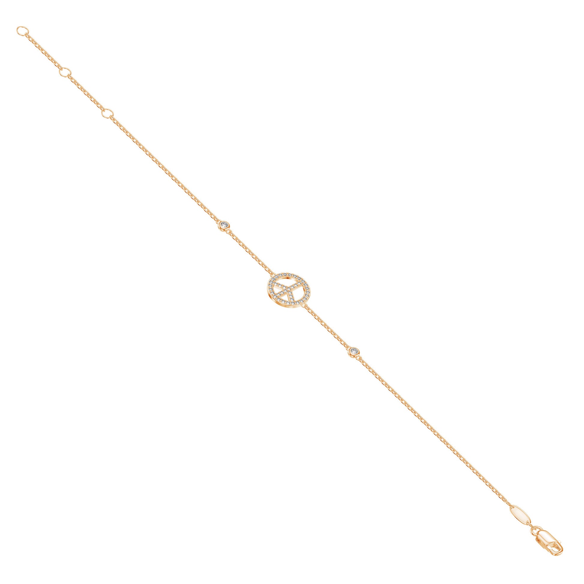 Micro Set Round Brilliant Cut Diamond Infinity Bracelet