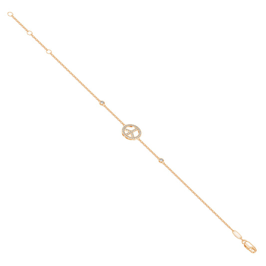 Micro Set Round Brilliant Cut Diamond Infinity Bracelet