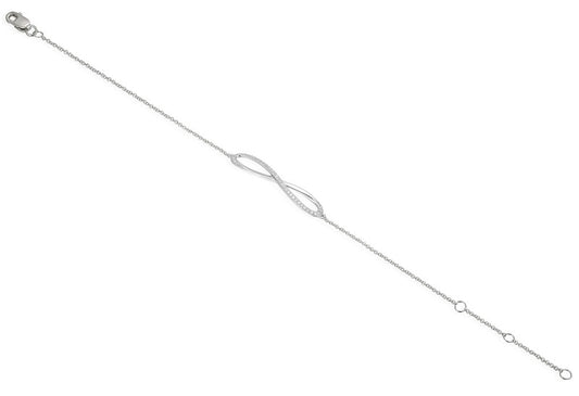 Micro Set Round Brilliant Cut Diamond Infinity Bracelet