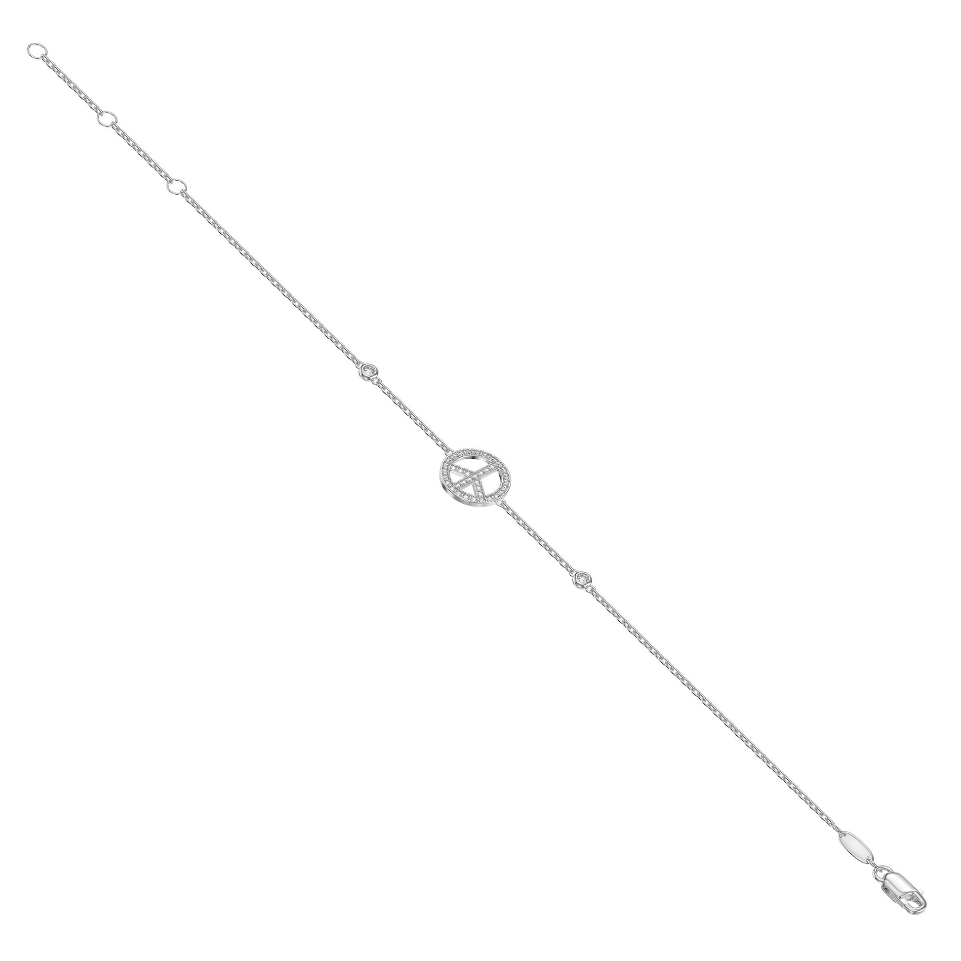 Micro Set Round Brilliant Cut Diamond Infinity Bracelet