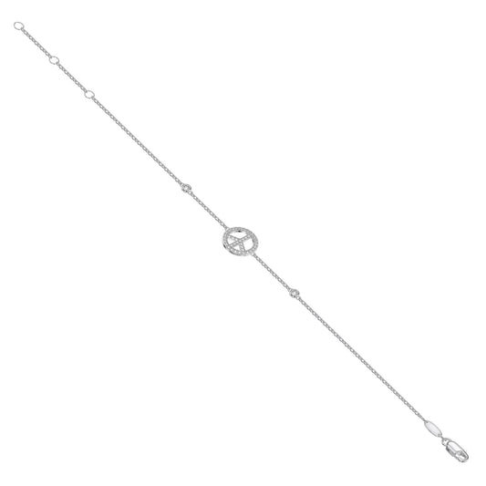 Micro Set Round Brilliant Cut Diamond Infinity Bracelet